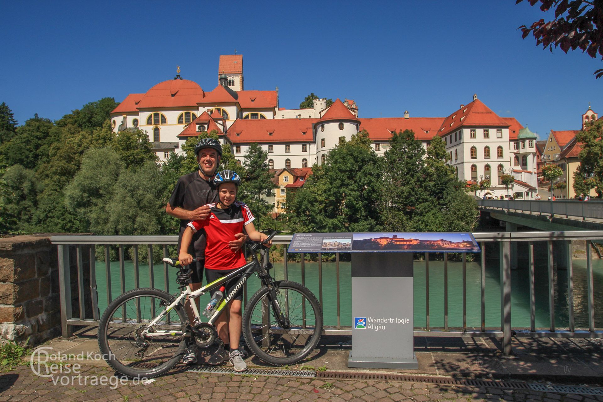 mit Kindern per Rad über die Alpen, Via Claudia Augusta, Füssen, Lechbrücke